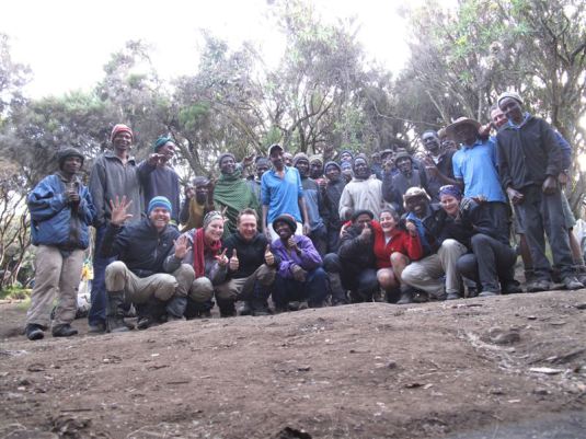 Our entire team on the last day of the mountain ~ what amazing support each and everyone one of these guys gave us! 