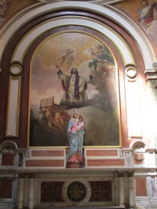 Artwork inside the cathedral. 