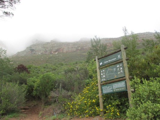 This is where we started our hike but I took this pic on the way back as when we started you could see nothing behind the sign due to the thick mist.