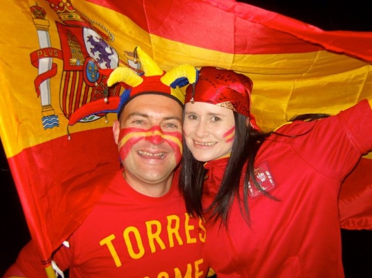 I was heartbroken my team crashed out of the SWC 2010 in the semi-finals against Spain but I was a good friend and for the final I dressed in the colours of Spain and supported my friend supporting his team. I know one day he will return the favour! 