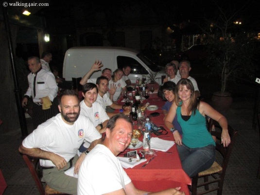 Our first dinner together as a team in Mendoza, Argentina
