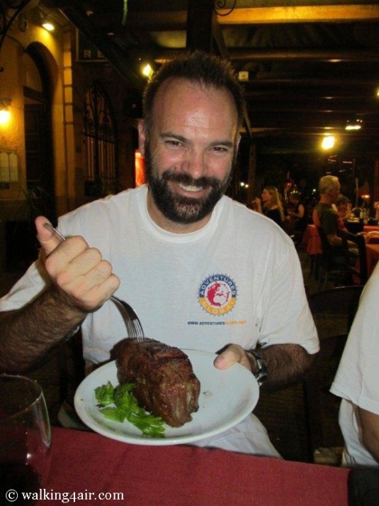Everything in Argentina is super-sized, especially their steaks. 